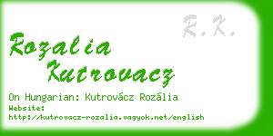 rozalia kutrovacz business card