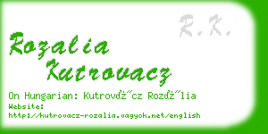 rozalia kutrovacz business card